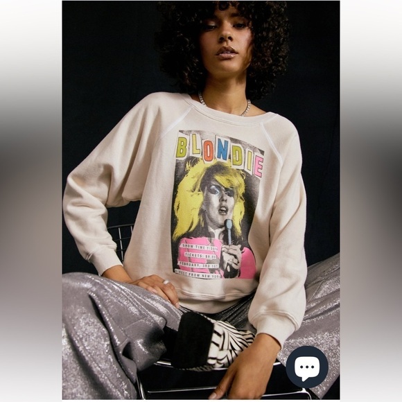 DAYDREAMER Blondie Showtime Raglan Crew Sweatshirt M NWOT - Picture 3 of 11